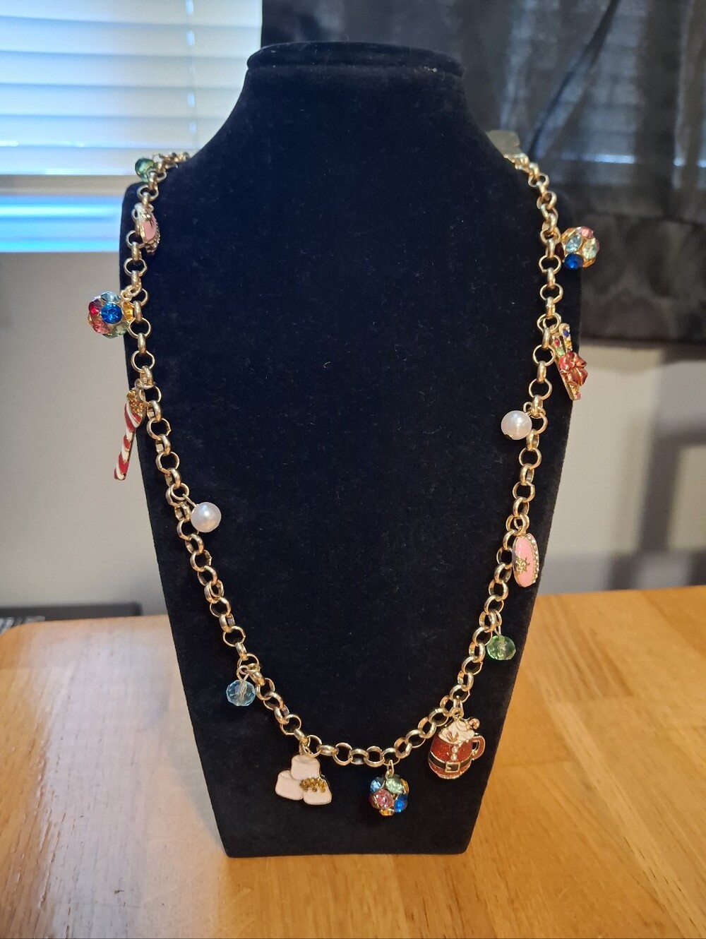 Holiday Lane Gold-Tone Candy Charms Necklace NWT